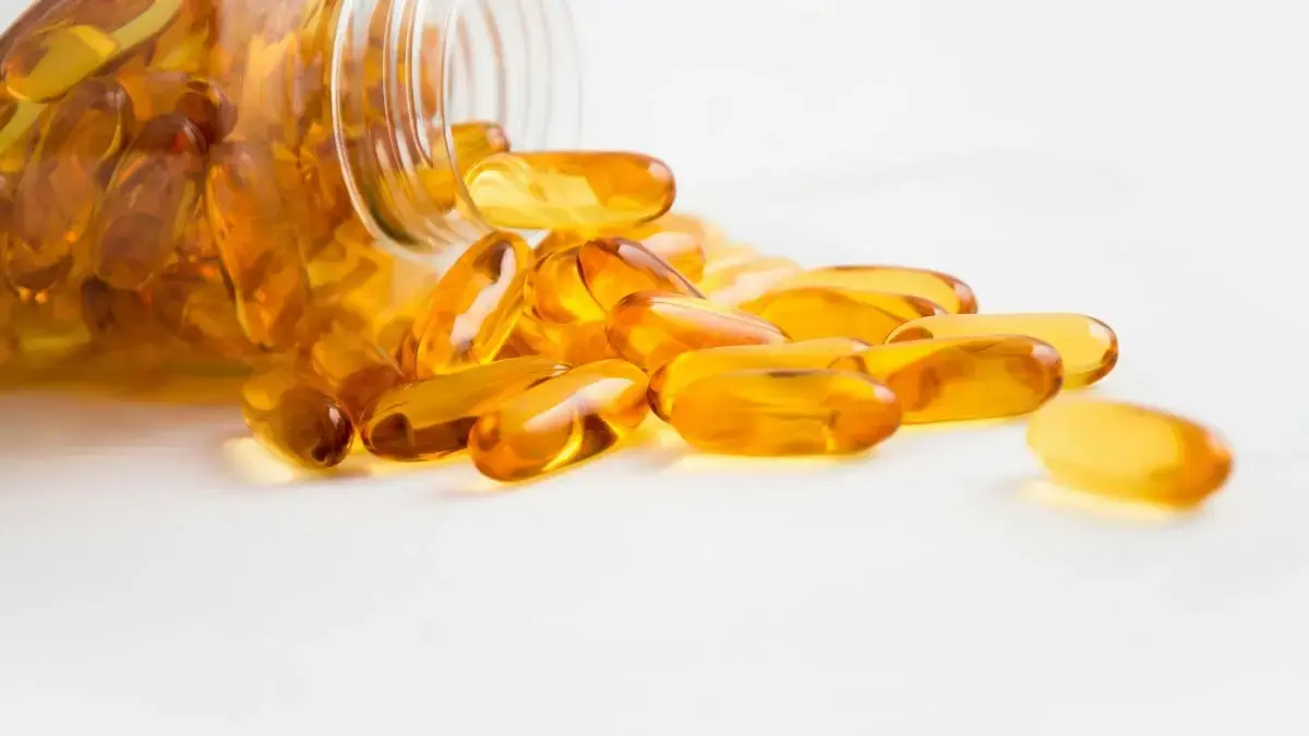 Fish oil capsules omega‑3 supplements for heart health.