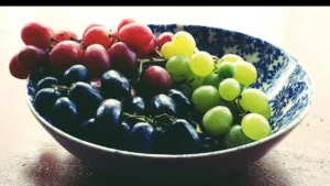 Fresh grapes nutritious fruit with health benefits.