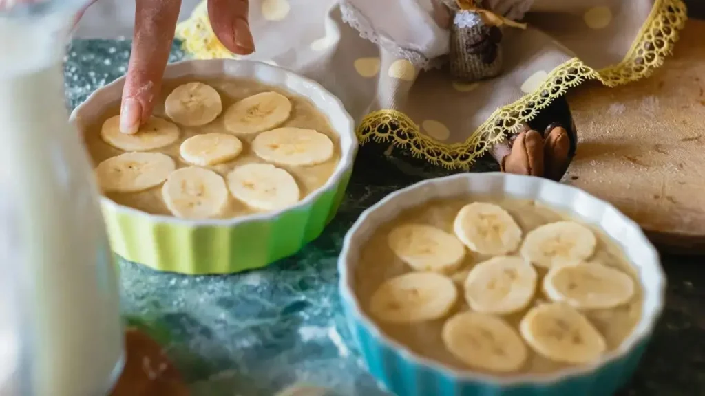 A bunch of bananas healthy fruit on light background.