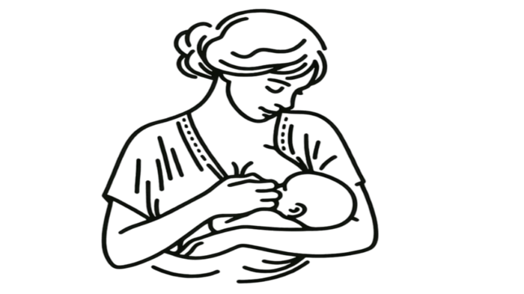 Mother breastfeeding baby illustrating breast milk benefits for gut health