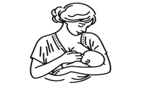 Mother breastfeeding baby illustrating breast milk benefits for gut health