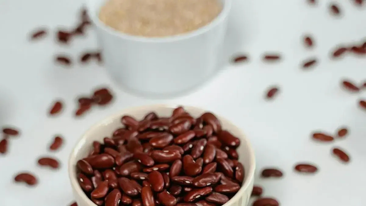 Red lobia beans in a bowl diabetes friendly legume