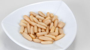 Pine nuts showing natural seeds rich in nutrients and healthy fats.