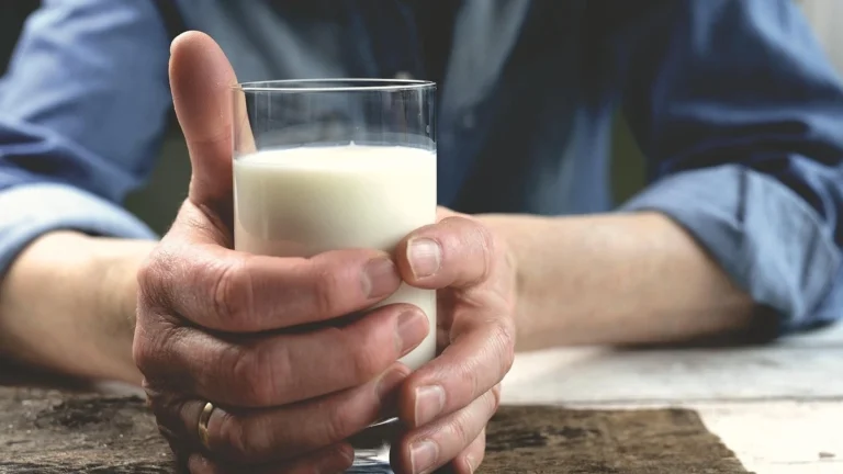 Glass of fresh milk showing healthy calcium-rich dairy for bone health