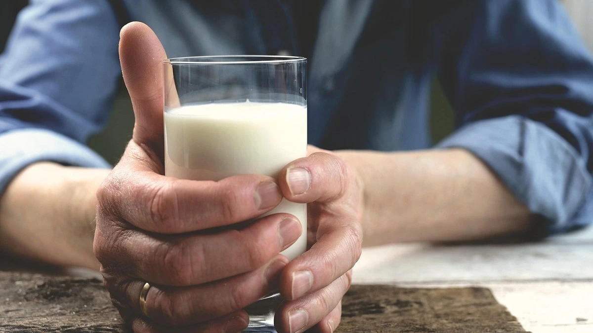 Glass of fresh milk showing healthy calcium-rich dairy for bone health