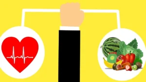 Person checking blood pressure at home during morning routine to support heart health and overnight fasting lifestyle.