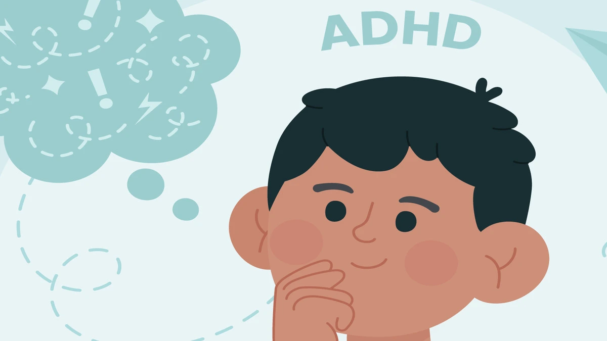 Child focusing on homework with ADHD, illustrating concentration and attention challenges