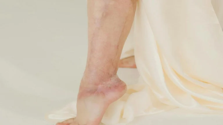 Healthcare professional examining a diabetic patient’s foot for wounds and ulcers