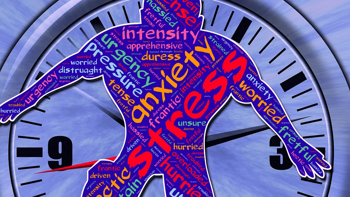 Woman experiencing pre-period anxiety caused by hormonal changes during the menstrual cycle