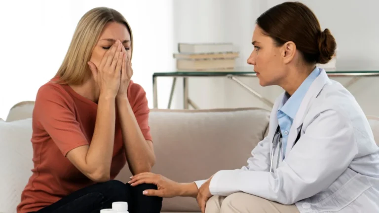 Ketamine therapy session for depression treatment in a clinical setting