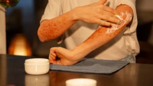 Eczema vs psoriasis showing differences in symptoms, skin appearance, and affected areas