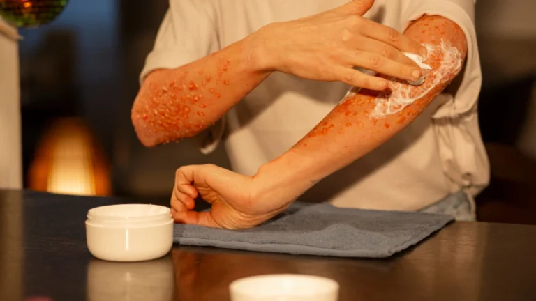 Eczema vs psoriasis showing differences in symptoms, skin appearance, and affected areas