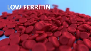Low ferritin vs iron deficiency anemia comparison showing iron stores and hemoglobin difference