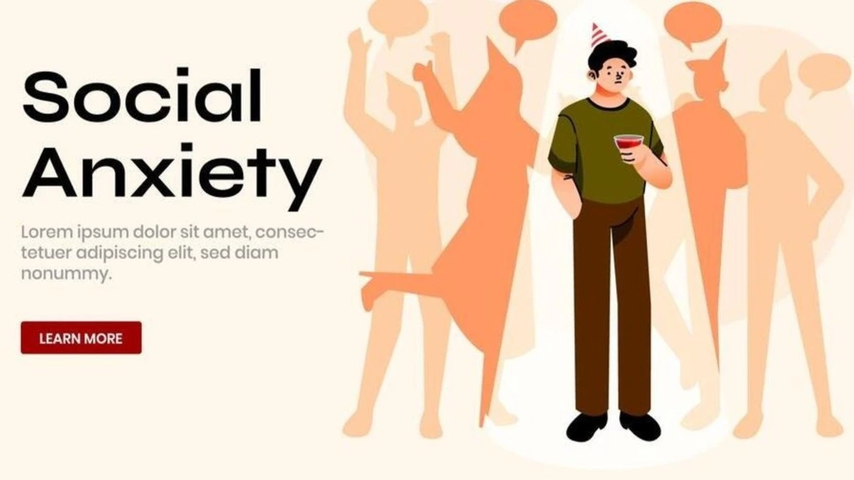 Person experiencing social anxiety in a crowded public place while others appear relaxed.